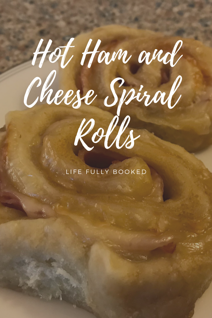 Hot Ham and Cheese Spiral Rolls