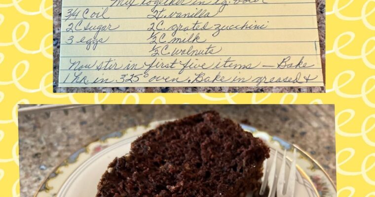 Cooking Through Vintage Recipes: Chocolate Zucchini Bread