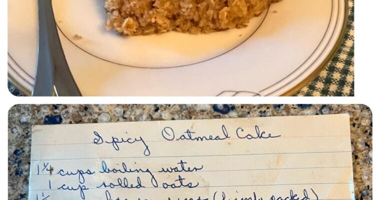 Cooking Through the Recipe Box: Spicy Oatmeal Cake